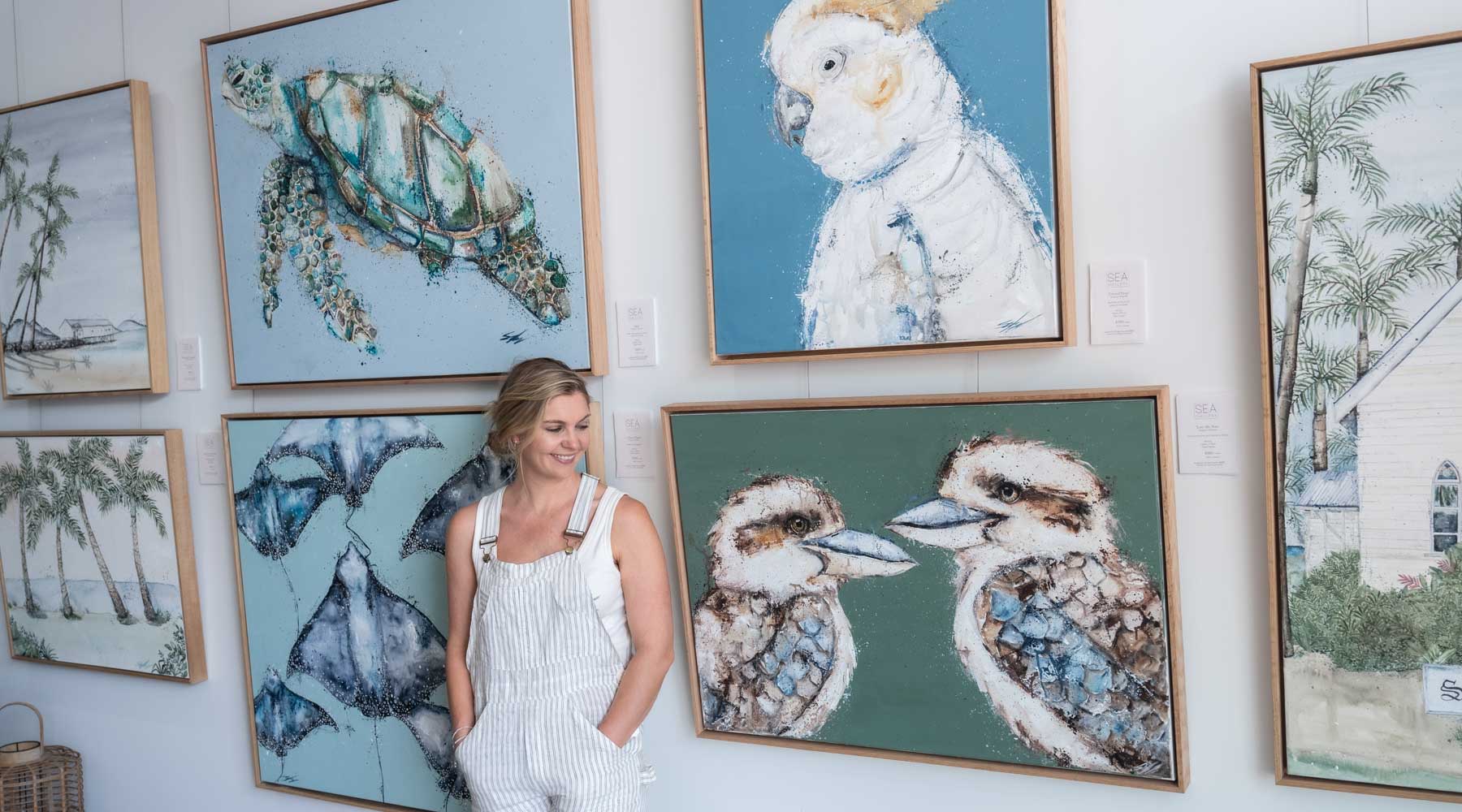 Original Artworks – Collection of Stephanie Elizabeth’s paintings and canvases on display in SEA Gallery, Port Douglas | Original Artworks Collection
