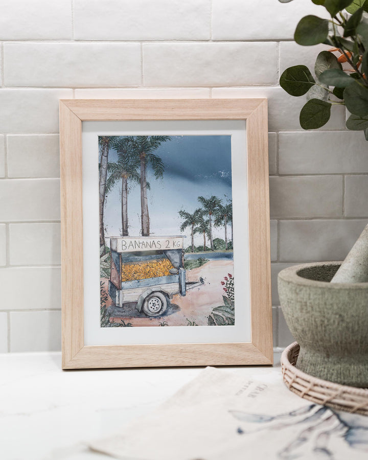 Banana Cart| Tropical Still Life – Fine Art Print