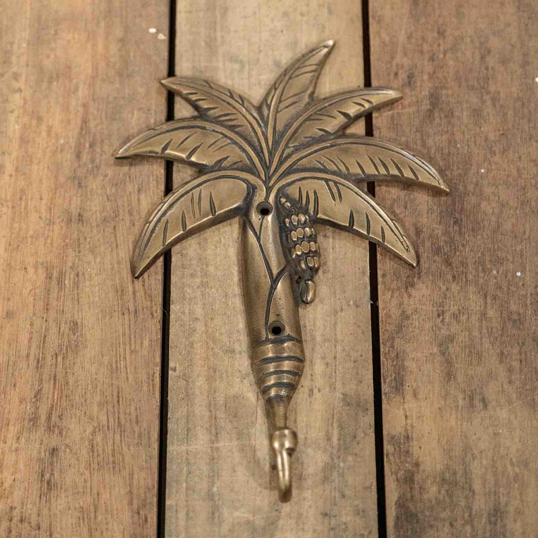 Palm Hook | Aged Brass