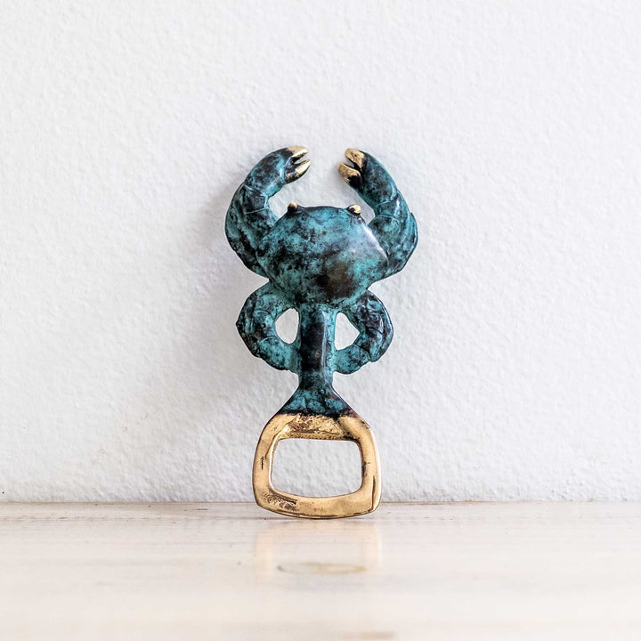 Crab Bottle Opener | Aged Brass