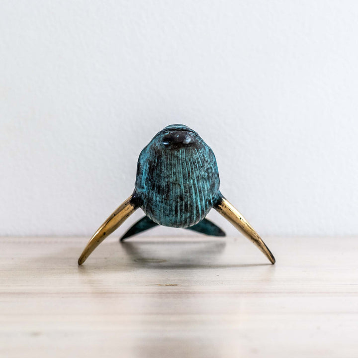 Large Humpback Whale | Aged Brass
