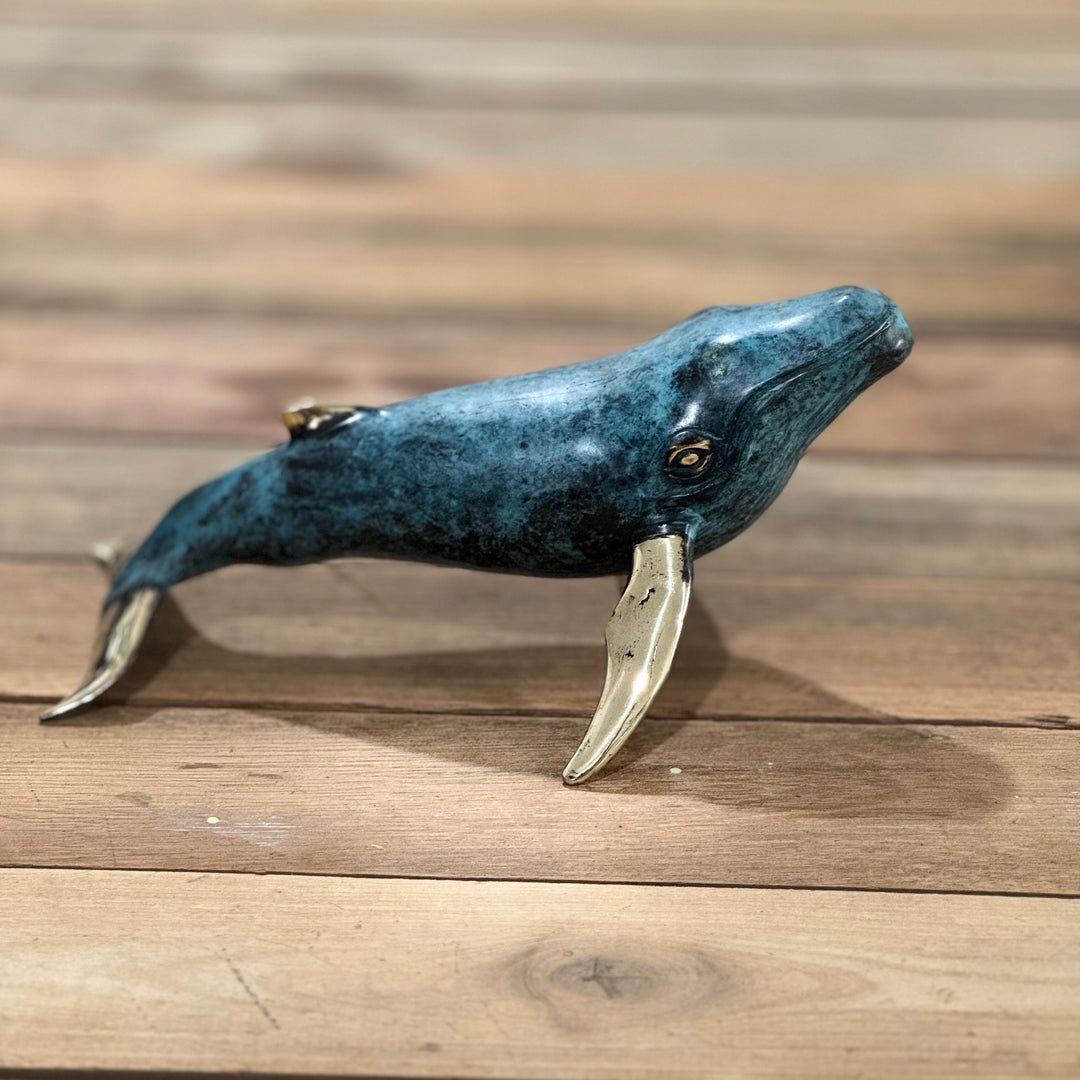 Humpback Whale - XL | Aged Brass