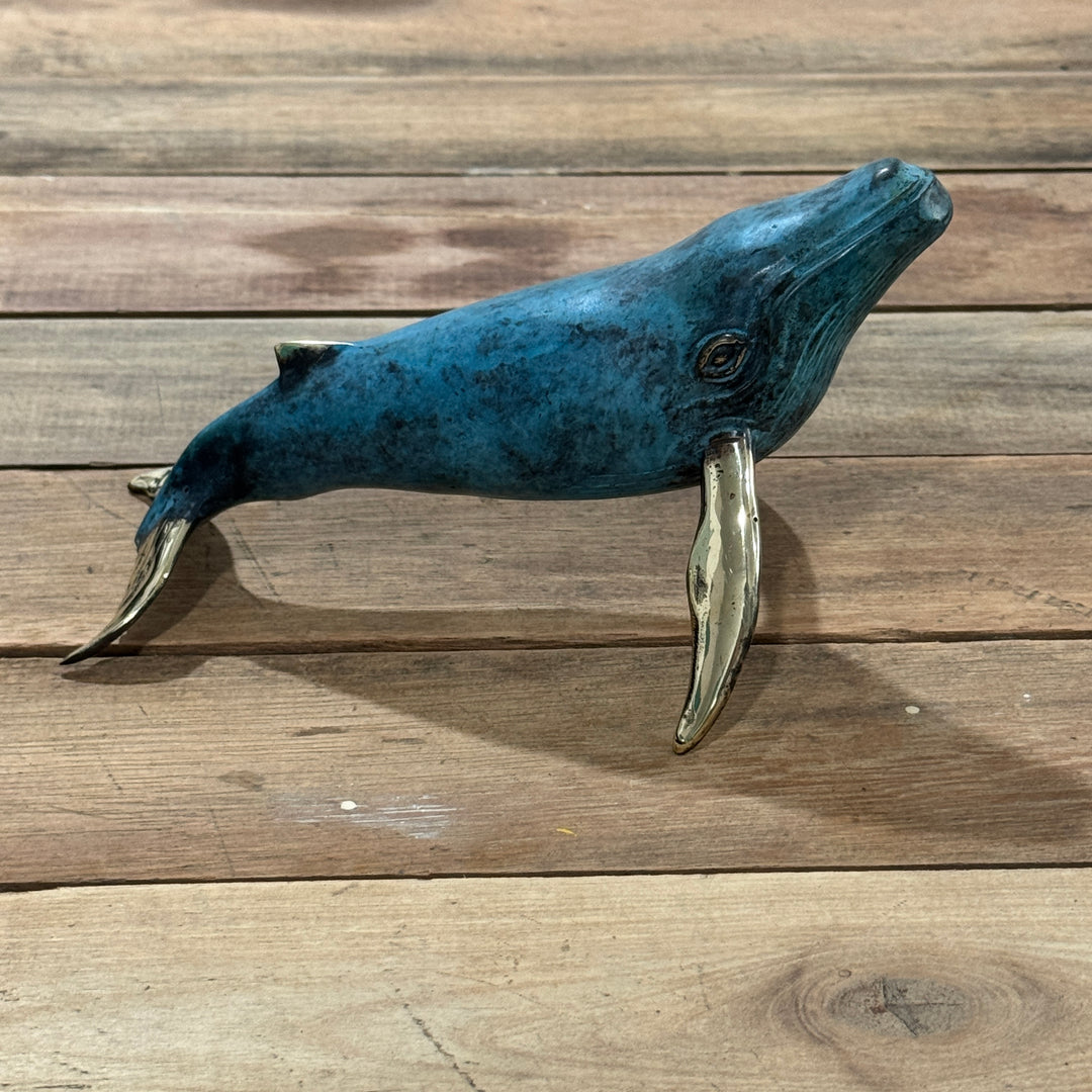 Humpback Whale - L | Aged Brass