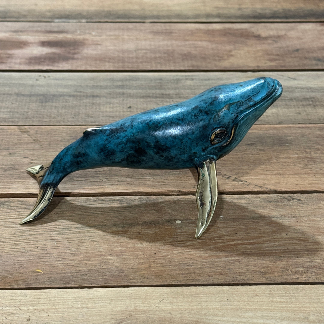 Humpback Whale - M | Aged Brass