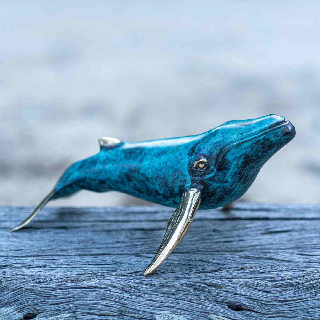 Extra Large Humpback Whale | Aged Brass