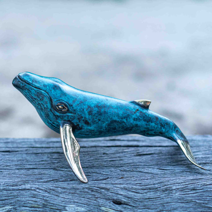 Extra Large Humpback Whale | Aged Brass