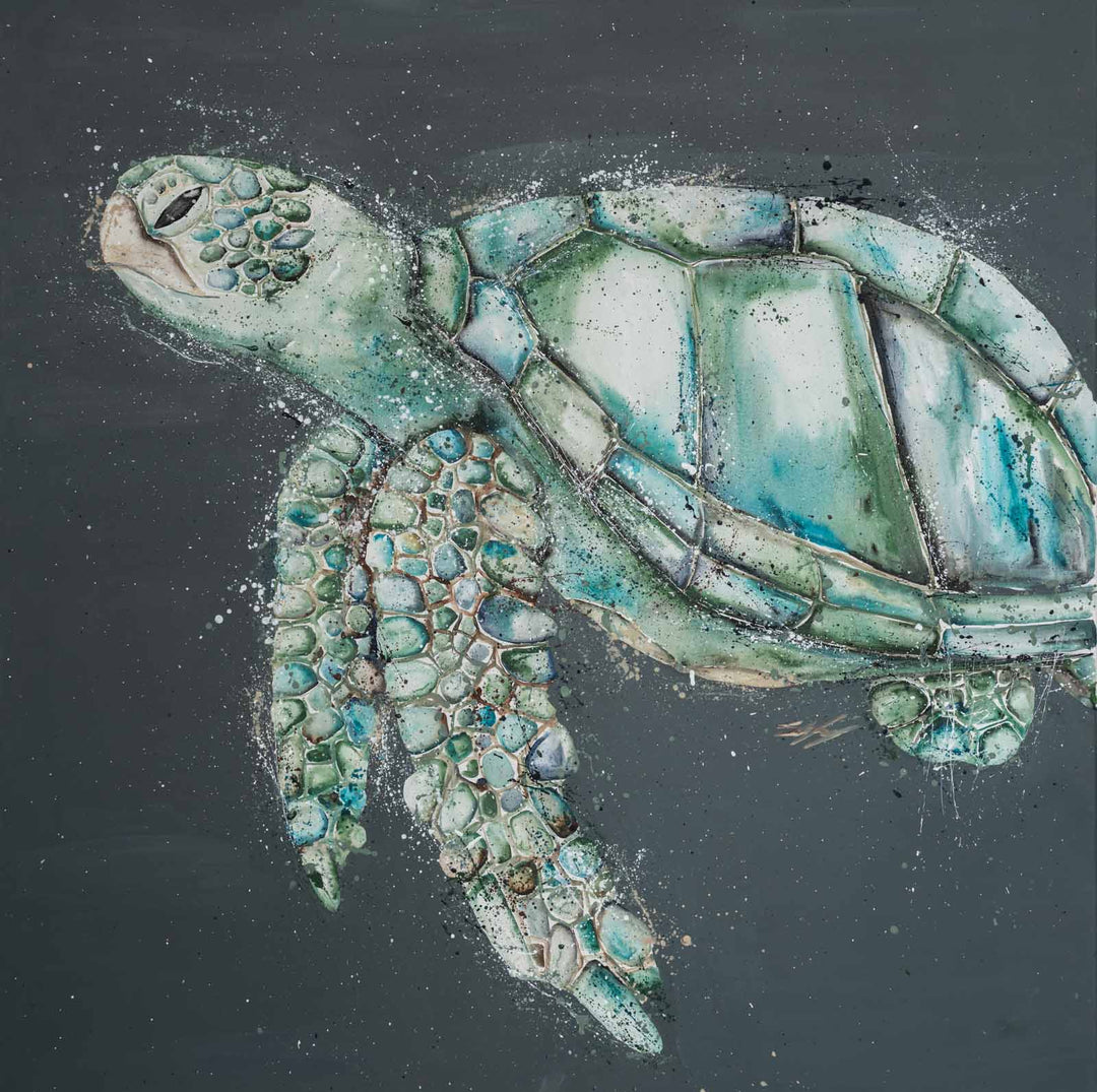 a deeper meaning - original turtle acrylic by Stephanie Elizabeth Artwork