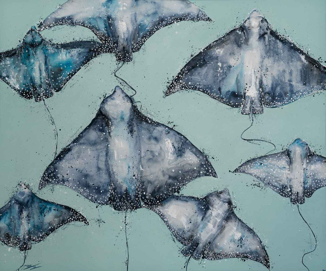 A Sea of Spots artwork print by Stephanie Elizabeth – unframed limited edition fine art on bright white textured paper and canvas, rolled