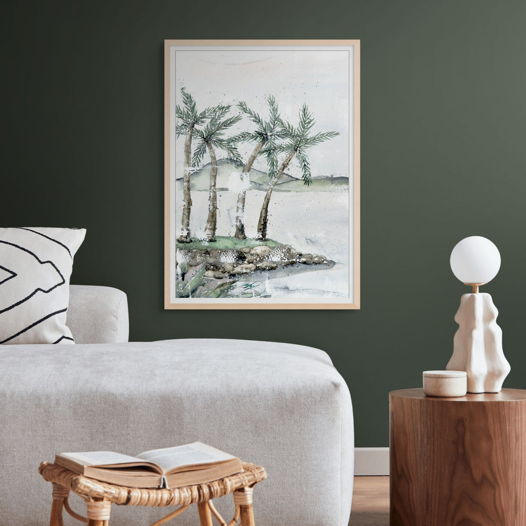 All Is Quiet by Stephanie Elizabeth – framed paper print of serene ocean-inspired artwork, fine art marine life print