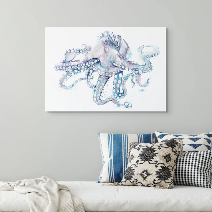 All Legs and No Worries by Stephanie Elizabeth – stretched canvas print featuring octopus, limited edition fine art print
