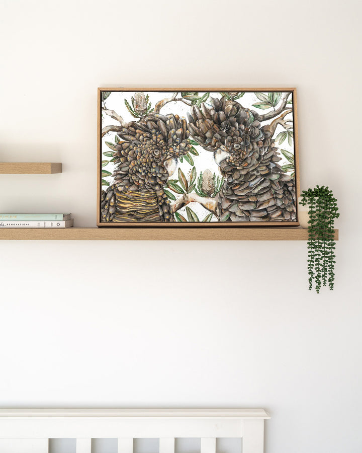 Banksia Banter | Black Cockatoos - Fine Art Print