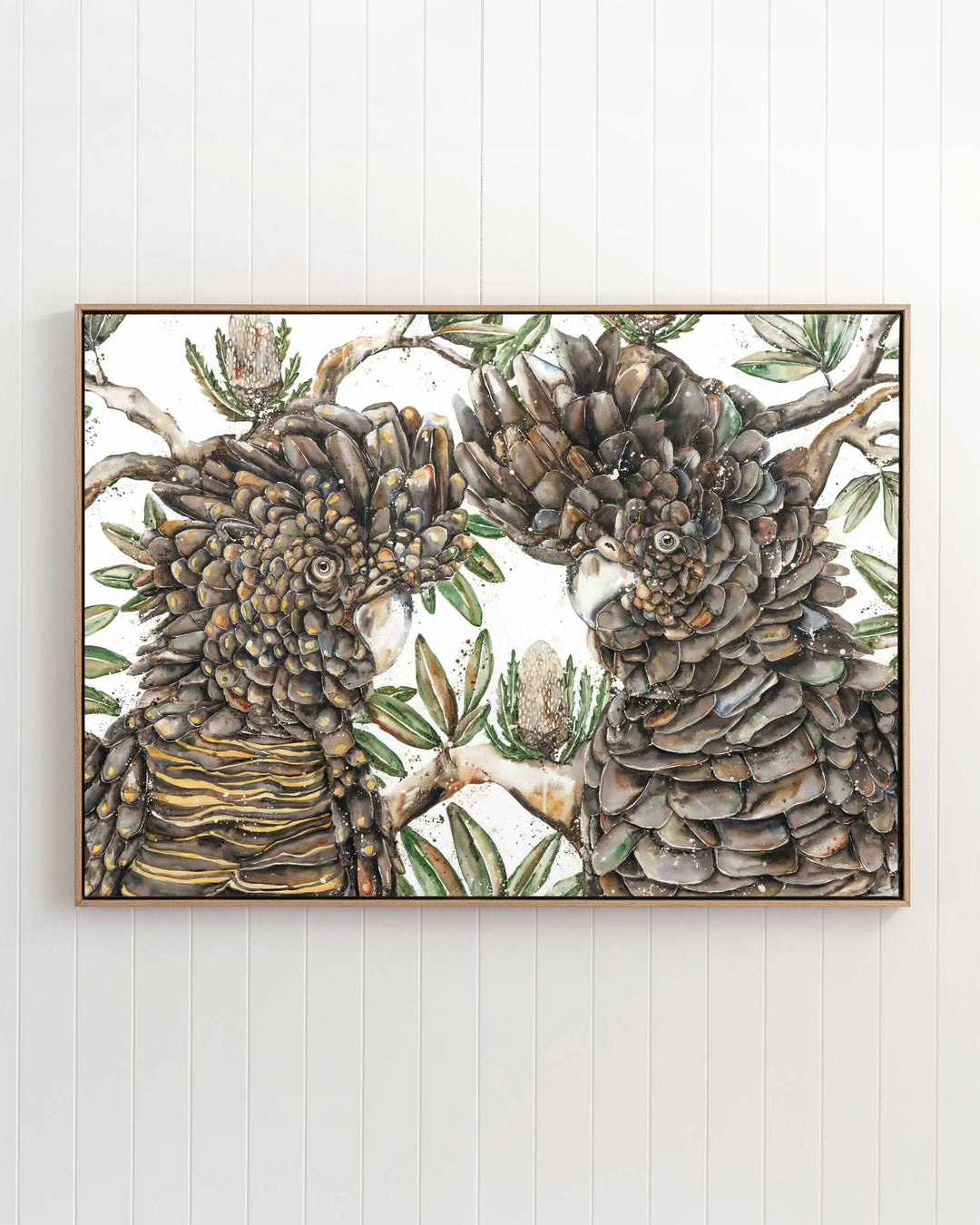 Banksia Banter | Black Cockatoos - Fine Art Print