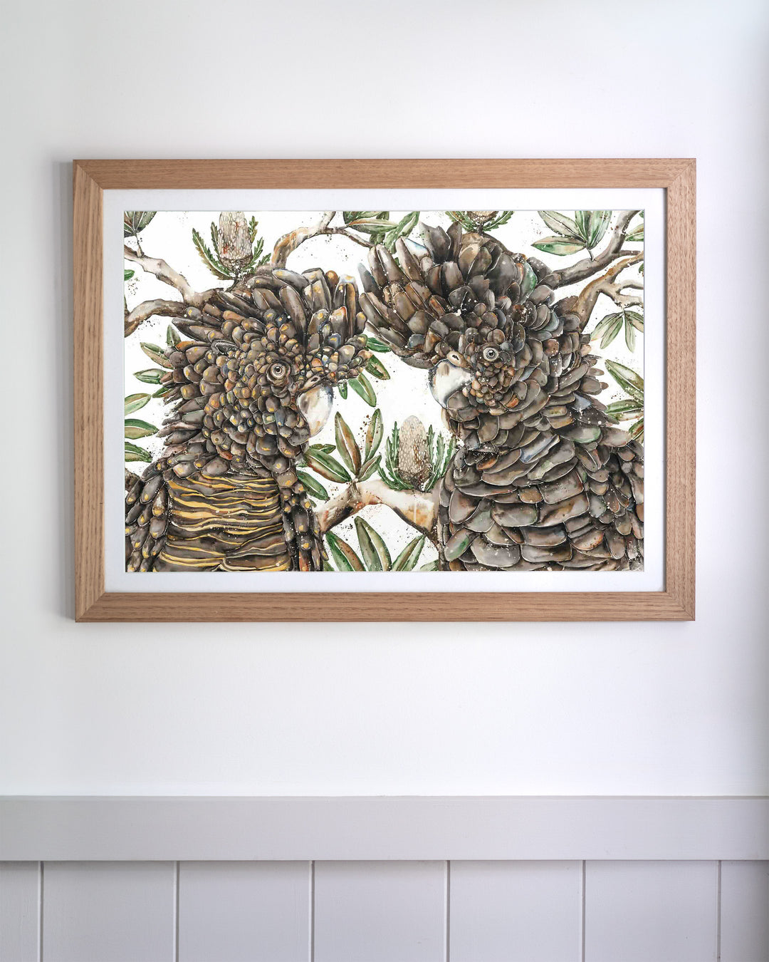Banksia Banter | Black Cockatoos - Fine Art Print
