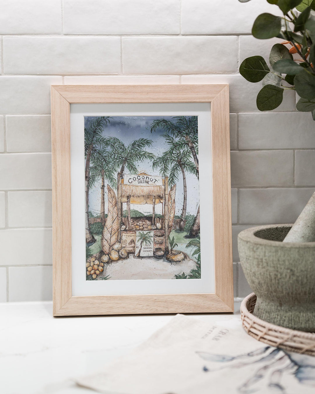 Coconut Hut | Tropical Still Life – Fine Art Print