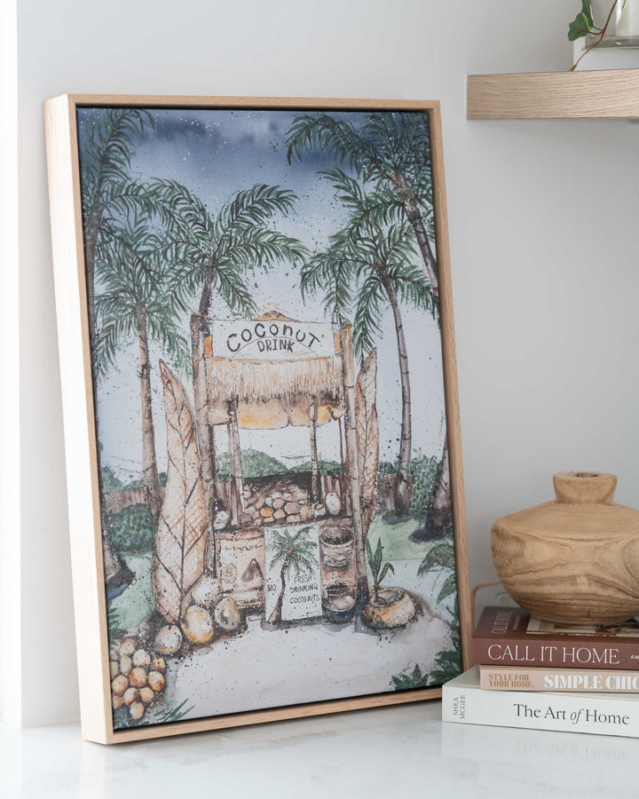 Coconut Hut | Tropical Still Life – Fine Art Print