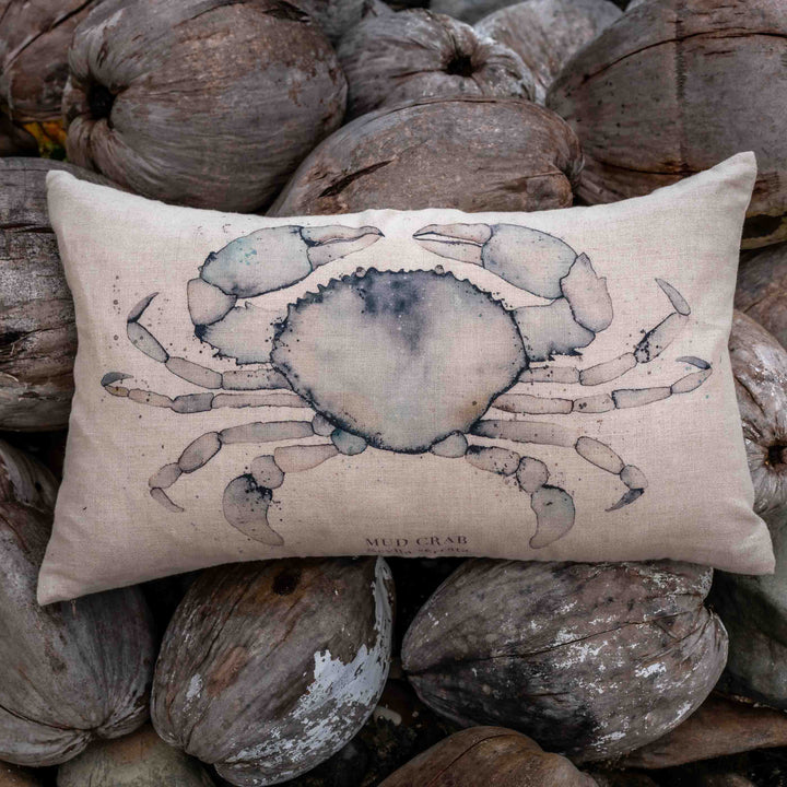 Mud Crab | Linen Cushion Cover - Oblong - 30x50cm