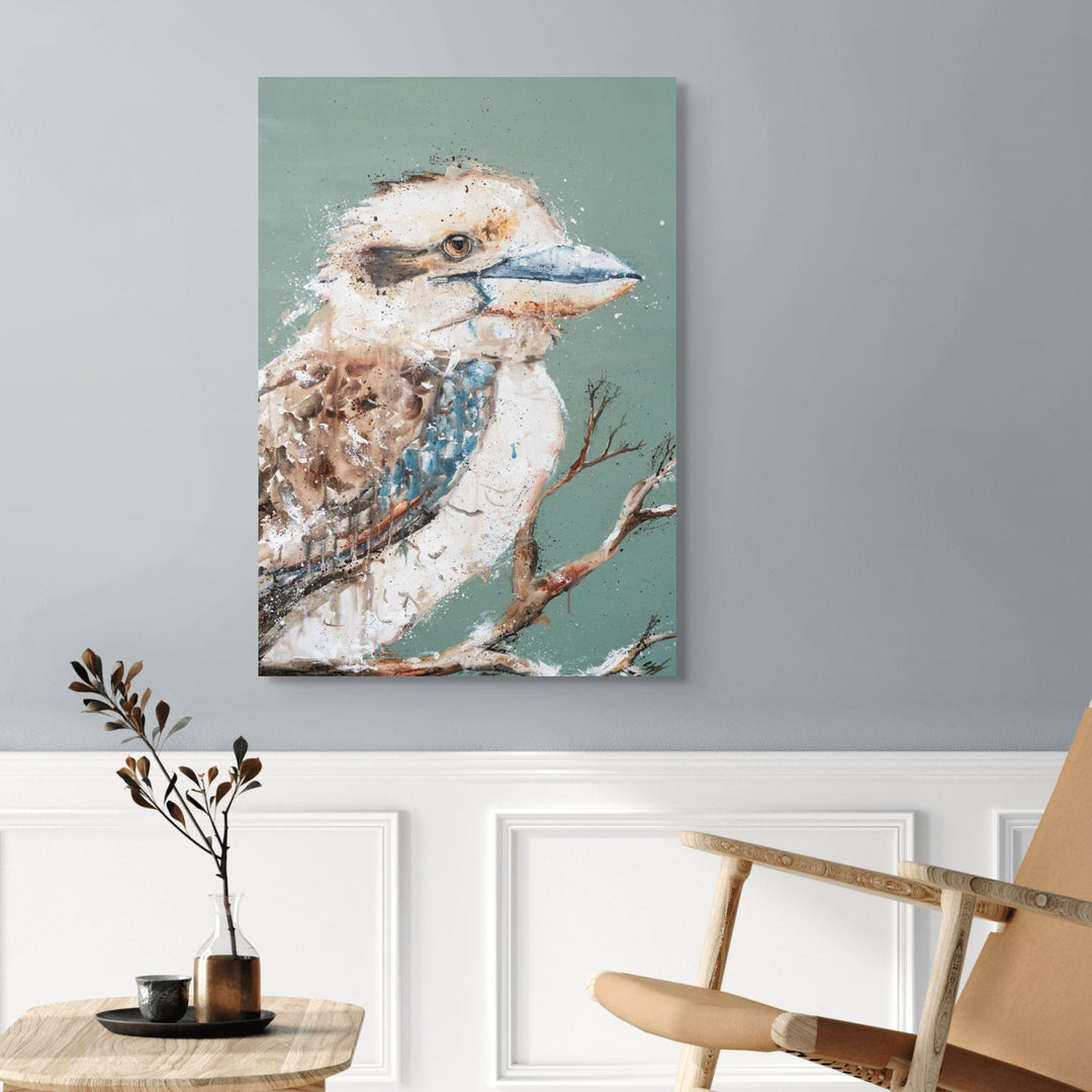 Early Bird by Stephanie Elizabeth – stretched canvas print of early bird in foliage, limited edition fine art print
