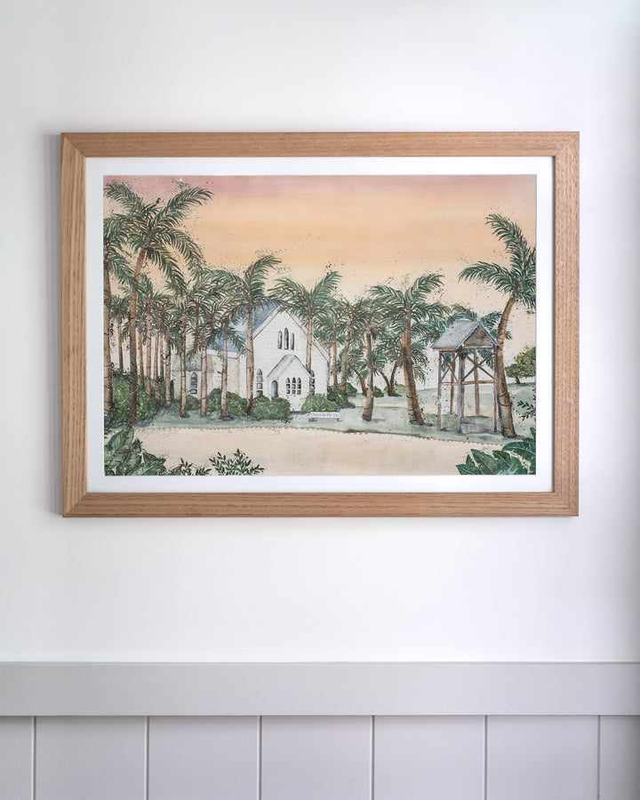 Far Northern Skies – Port Douglas landscape, framed paper print in oak frame