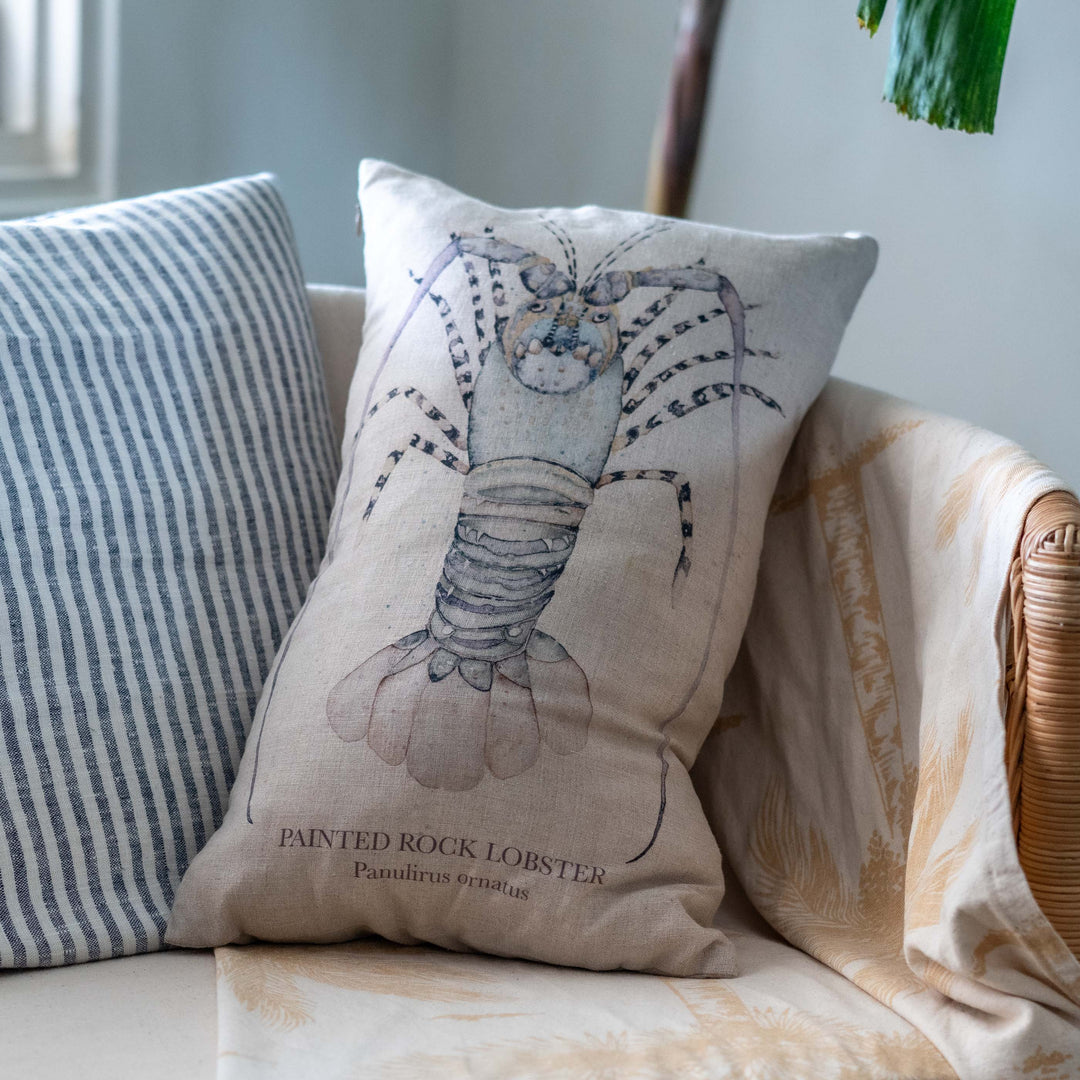 Rock Lobster | Linen Cushion Cover - Oblong - 30x50cm