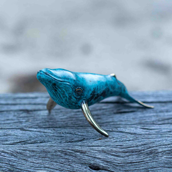 Medium Humpback Whale | Aged Brass