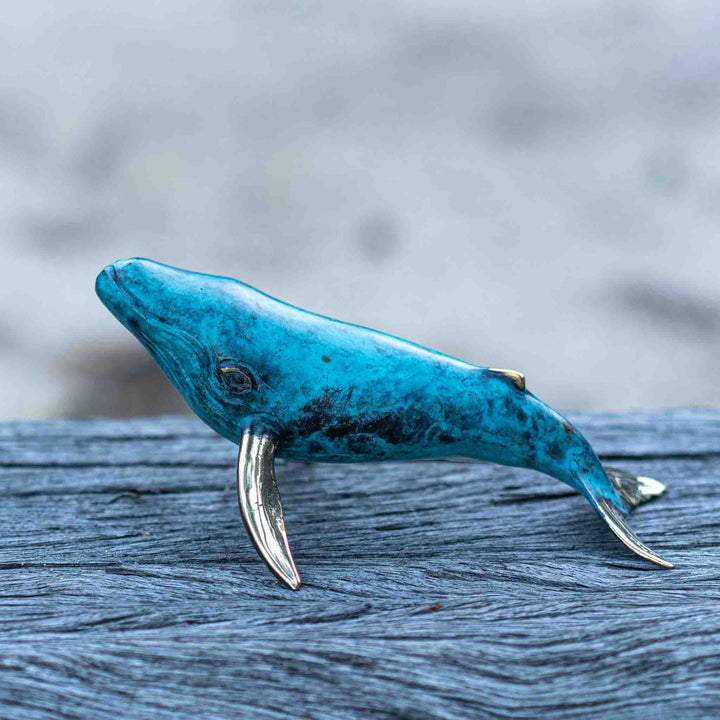 Medium Humpback Whale | Aged Brass