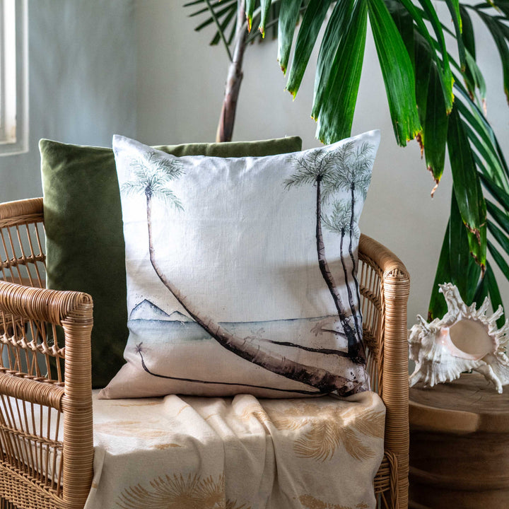 Palm Trees | Linen Cushion Cover - Square - 50x50cm