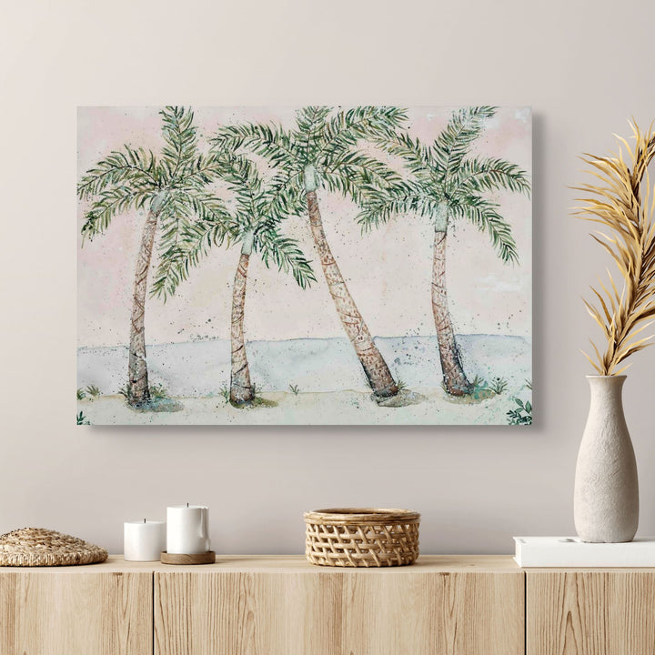 Rex Smeal Serenade by Stephanie Elizabeth – stretched canvas print of palm trees at Rex Smeal Park, tropical landscape artwork