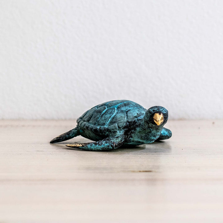 Small Turtle | Aged Brass