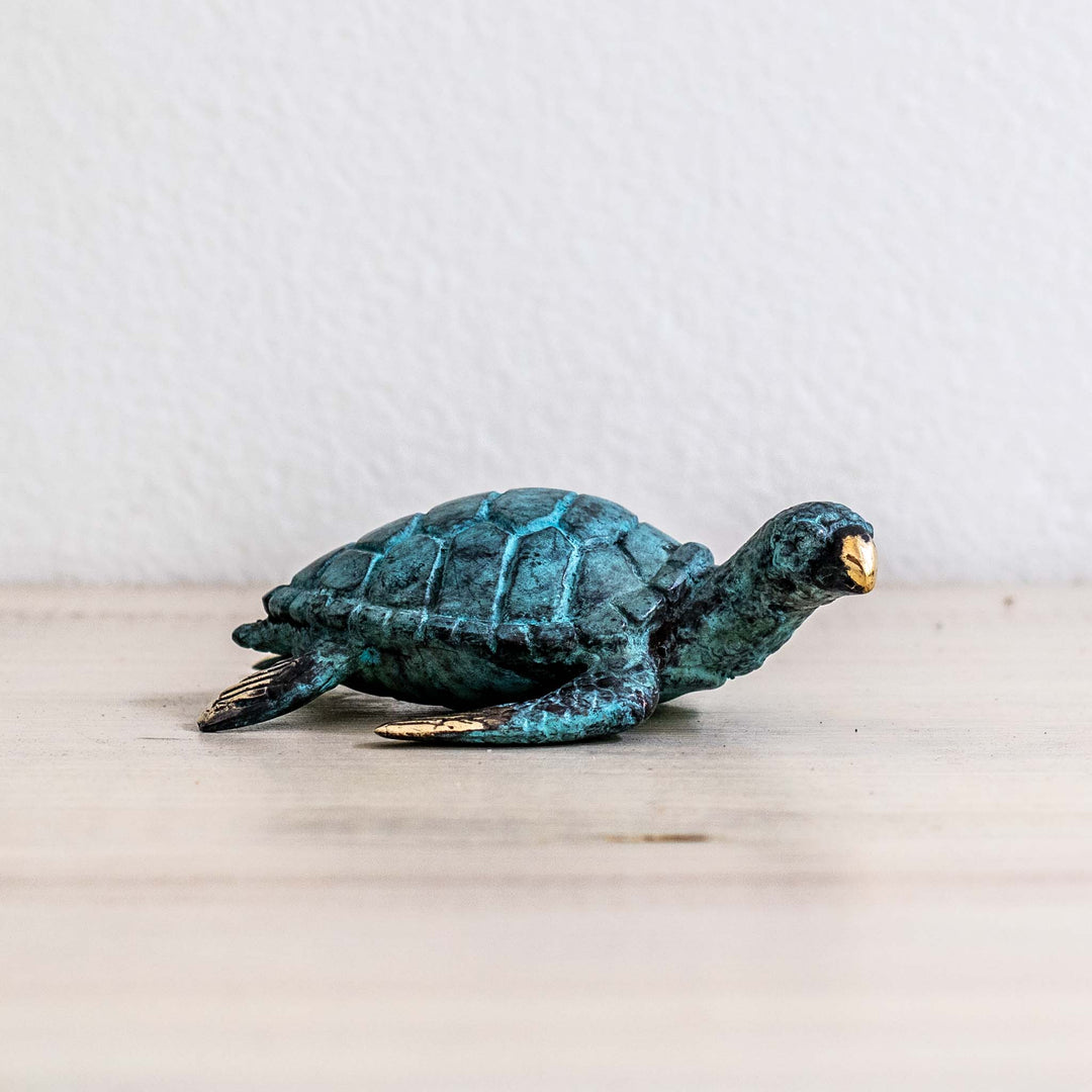 Small Turtle | Aged Brass
