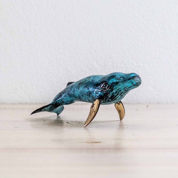 Small Humpback Whale | Aged Brass