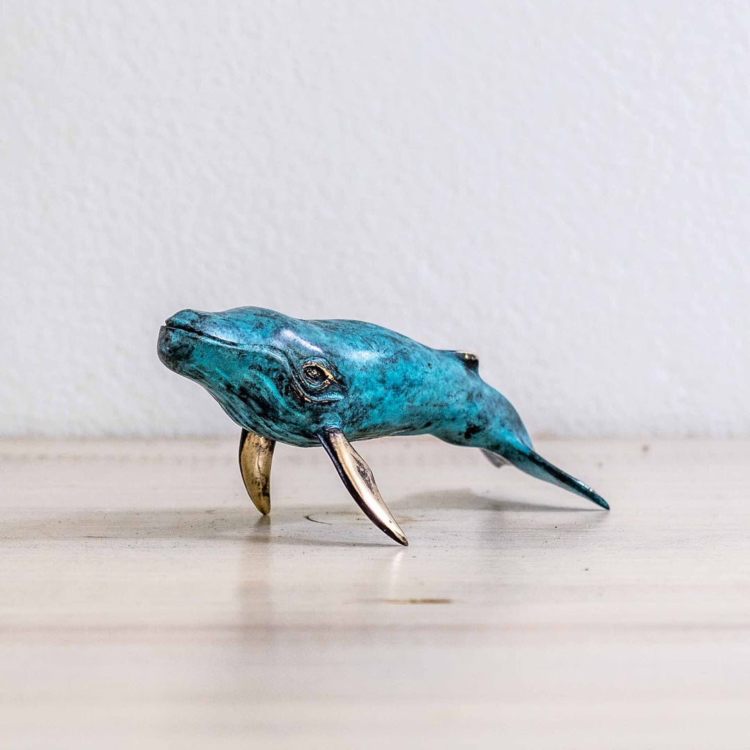 Small Humpback Whale | Aged Brass