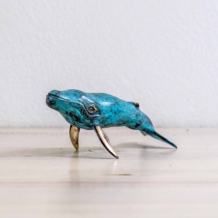 Small Humpback Whale | Aged Brass
