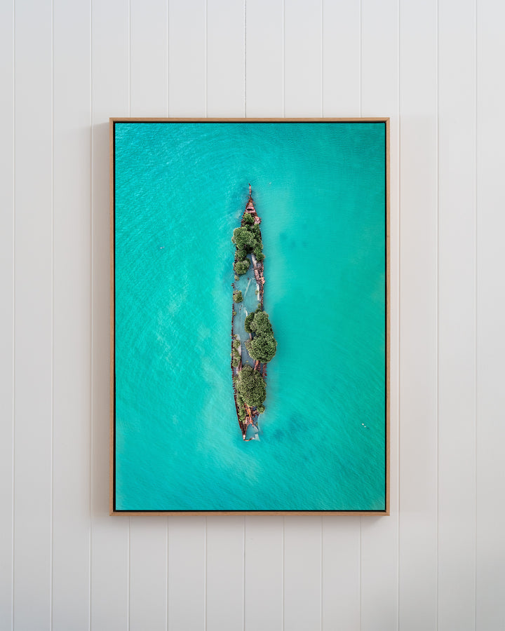 Sunken Solitude | Magnetic Island Shipwreck - Aerial Photography