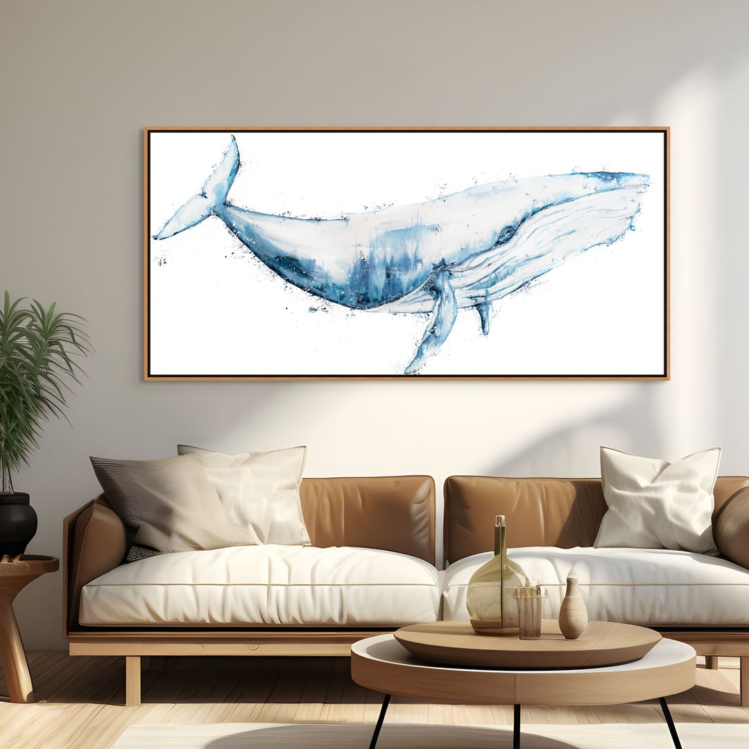 Taking the High Road by Stephanie Elizabeth – shadow box canvas print of whale, ocean fine art print