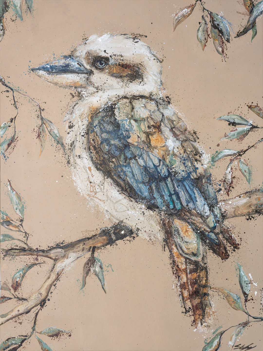 Whittaker by Stephanie Elizabeth featuring a kookaburra perched among eucalyptus branches.
